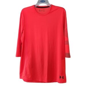 Under Armour Heatgear Fitted Half‎ Sleeve Red T-shirt Men's Large